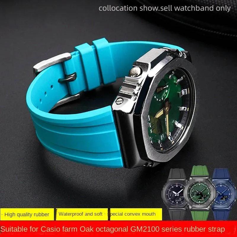 For Casio G-SHOCK GA-2100 GA-2110 Soft Rubber Watchband GM-5600 GA2100 GM2110 Quick release Silicone Watch Strap Men